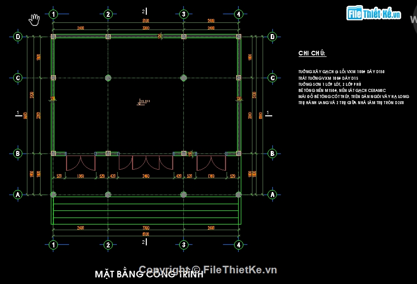 bản vẽ nhà thờ họ,file cad nhà thờ họ,bản vẽ chi tiết nhà thờ họ,Mẫu nhà thờ họ,nhà thờ họ 6.9x8.1m